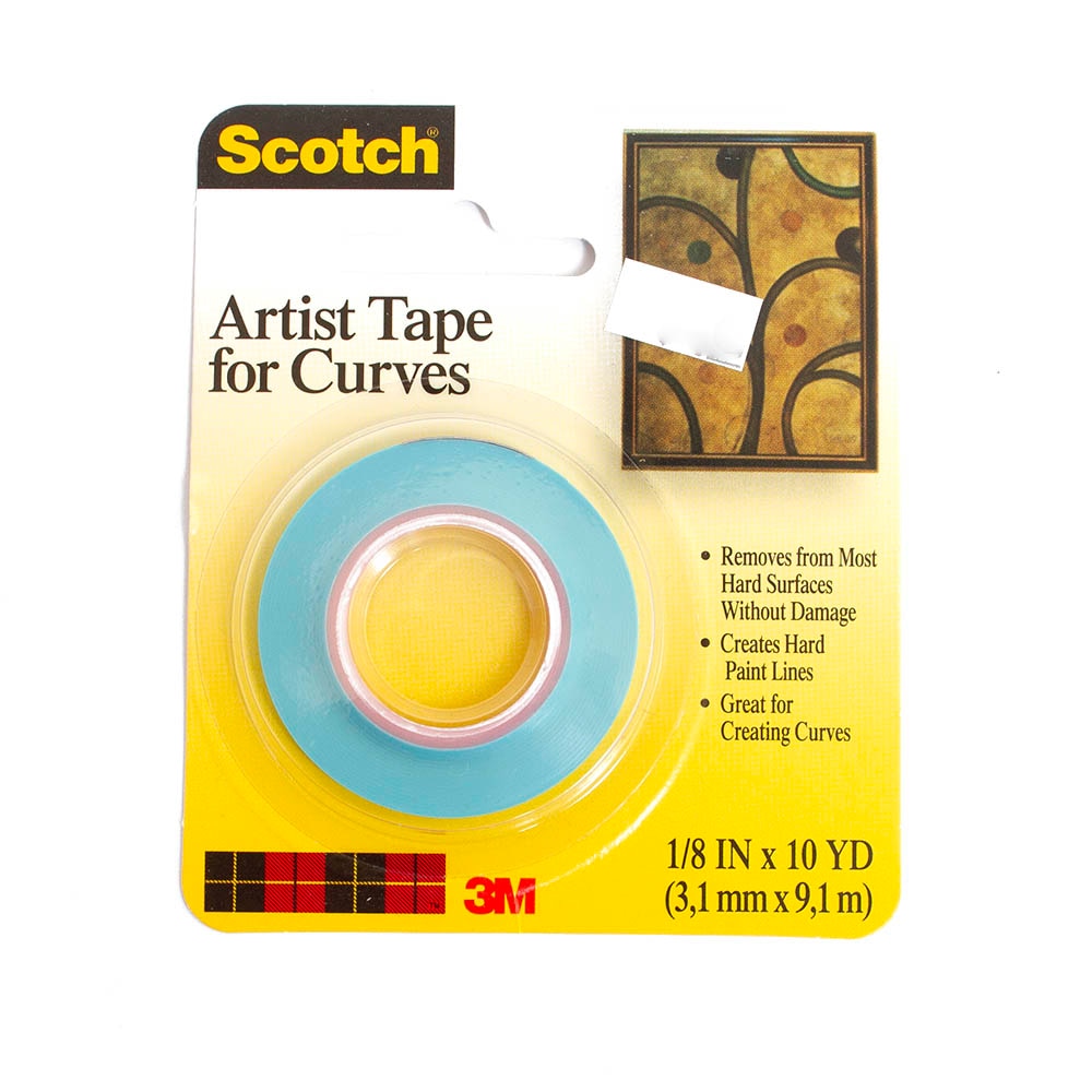 Scotch, Artists Tape, Curve, 0.125" x 10 Yard